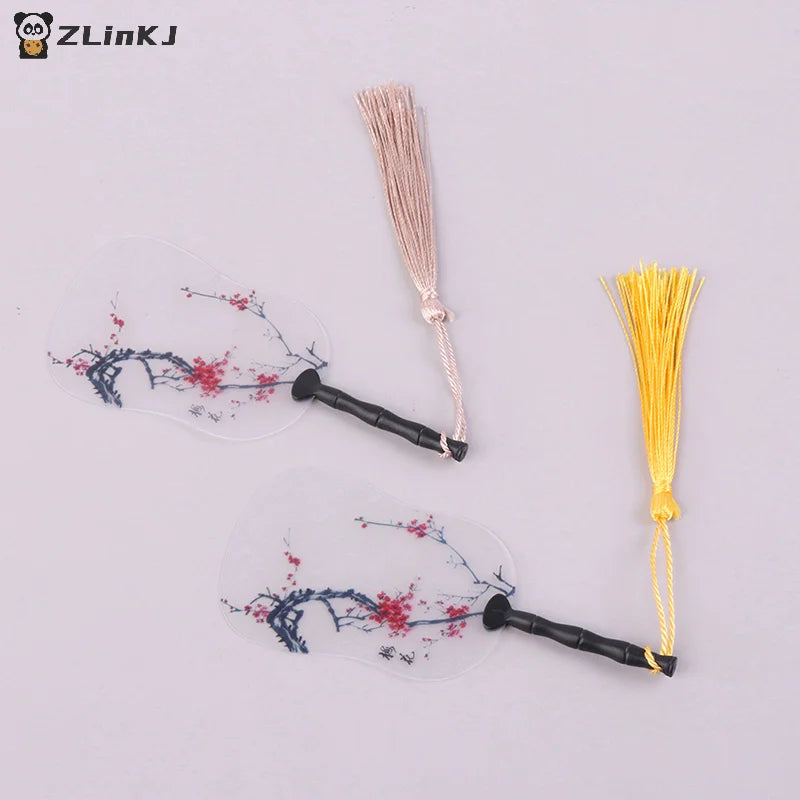 ▶2Pcs 1:12 Dollhouse Miniture Simulation palm-leaf fan Model Toy Home Decoration Accessories Zpaxo