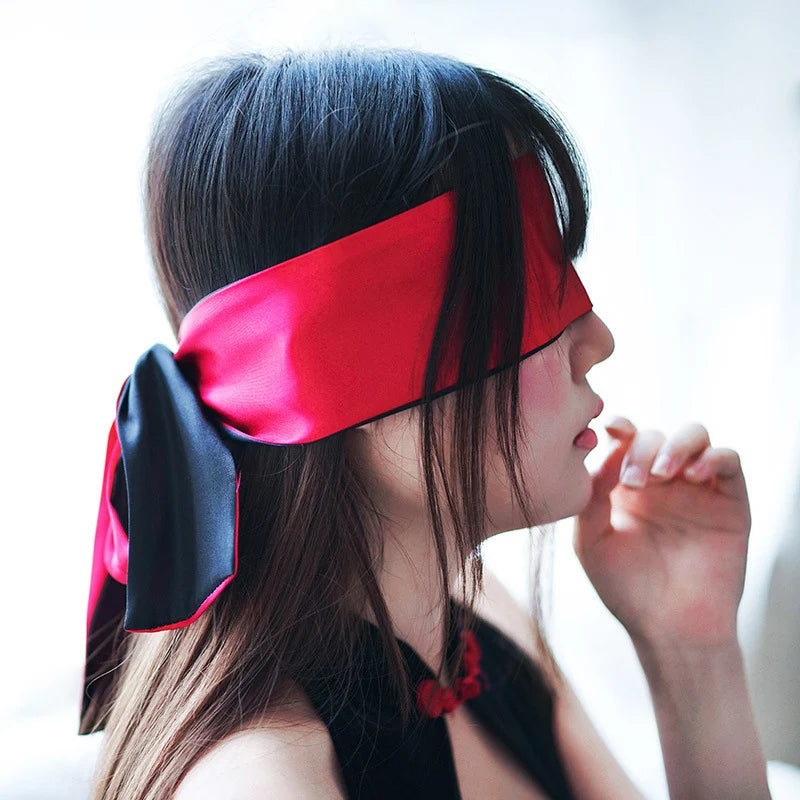 Eye Mask Satin Sex Cover Imitation Silk Sleep Band Soft Tie Blindfold