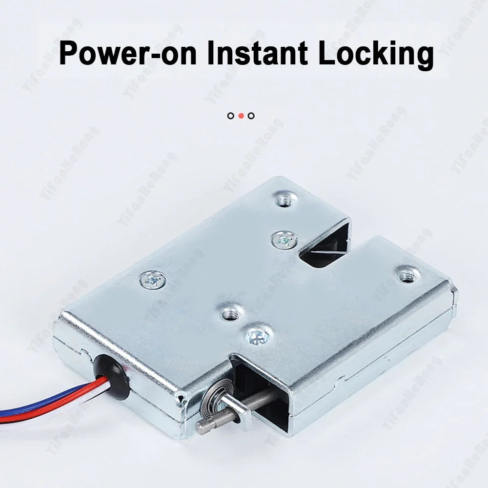 Electronic Lock 12V 2.5A Catch Door Gate Release Assembly Solenoid Access Control Long Service Life Intelligent Electronic Lock Zpaxo