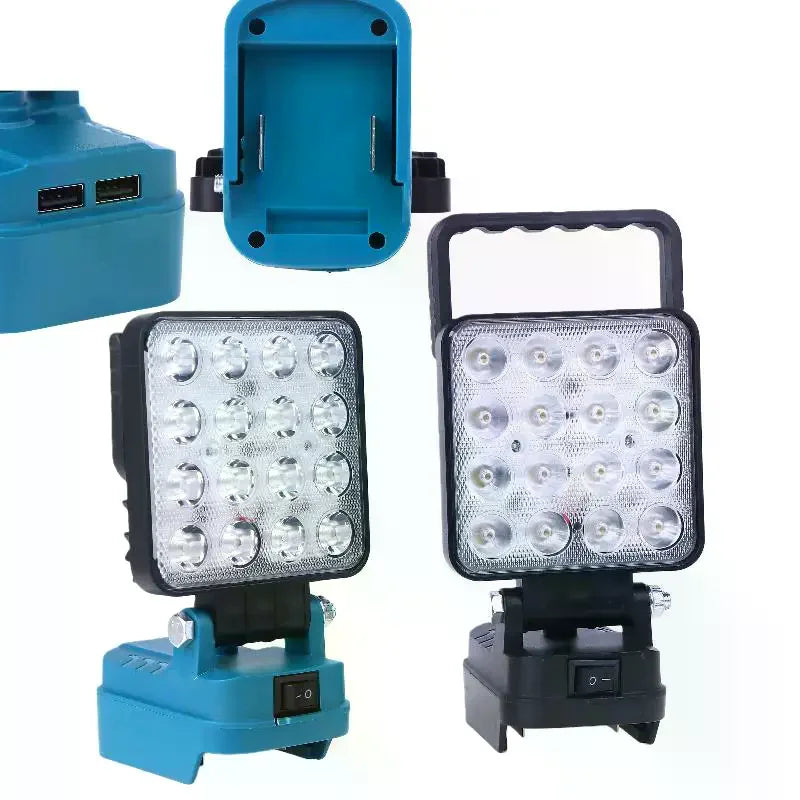 14W Camping Lamp Emergency Lighting With Dual USB Li-ion Battery Lantern Outdoor Flashlight 4 Inch LED Work Light Zpaxo