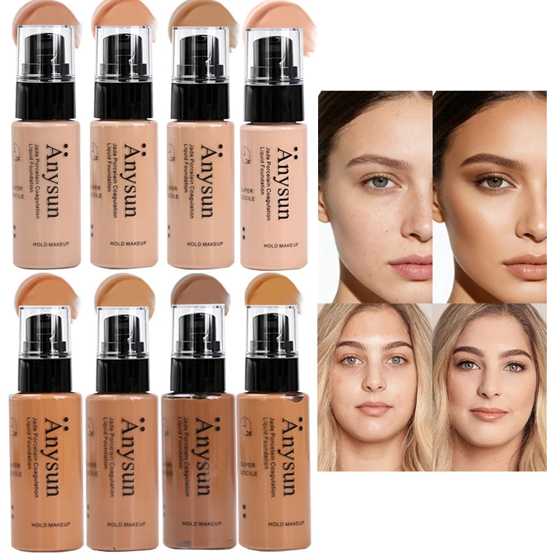 Long-lasting Concealer Liquid Foundation Waterproof Sweatproof Easy