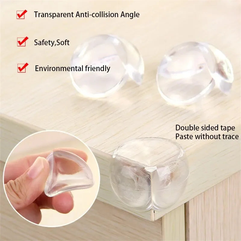 4 Transparent Anti Collision Angle PVC Pad Child Safety Corner Guard