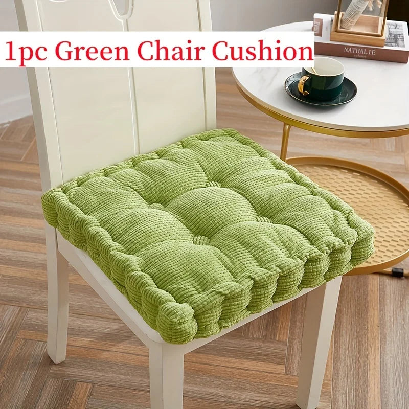 Linen Cushion Pearl Cotton Square Stool Backrest Pillow Home Office