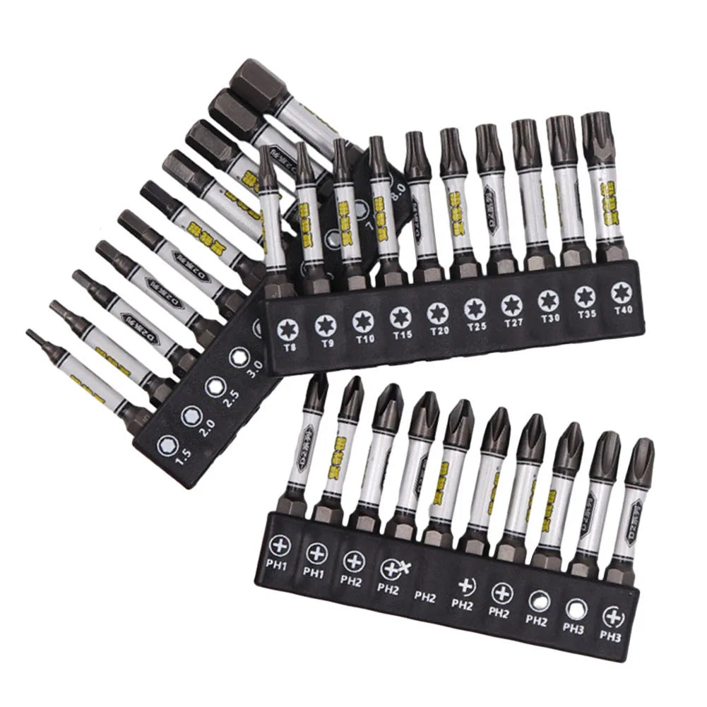 10Pcs Torx Screwdriver Bit 50mm Magnetic Driver Screw 1/4'' Hex Shank Drill Head Electric Impact Wrench Repair Tool Zpaxo