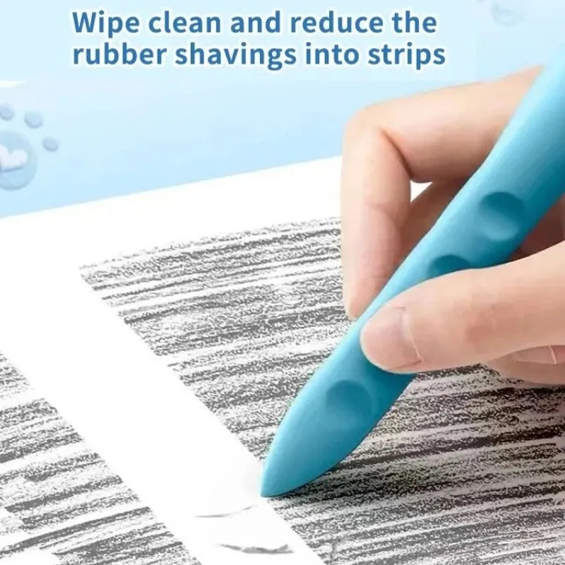 3 Hole Design Eraser No Dregs Crumbs-free Clean Erasing Oversize Art