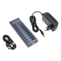 652F 9-Port USB C Hub Expander Power Switches LED Zpaxo EU CN