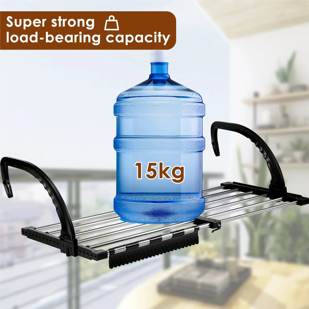 New Foldable Radiator Drying Rack Extendable Clothes Drying Hanger Stainless Steel 42-72cm Shoes Towels Drying Rack for Balcony Zpaxo