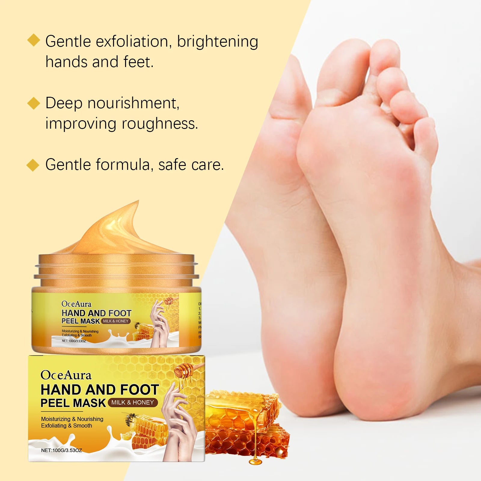Exfoliating Hand Foot Mask Moisturizing Improve Rough Dryness Heel Cracked Care Remove Callus Dead Skin Soft Smooth Skin Care Zpaxo