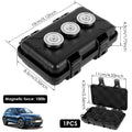 1/2Pcs Magnetic Key Holder Under Car Hide Key Box Waterproof Key Hider Rustproof Multifunctional Box for Spare Key GPS Locator Zpaxo 1PC-3 magnets