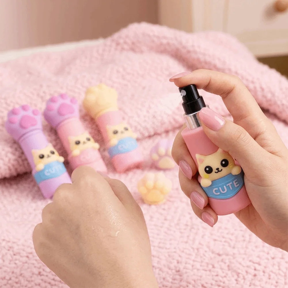 Mini Refillable Perfume Bottle Changing Cat Paw Shape Spray Portable Zpaxo