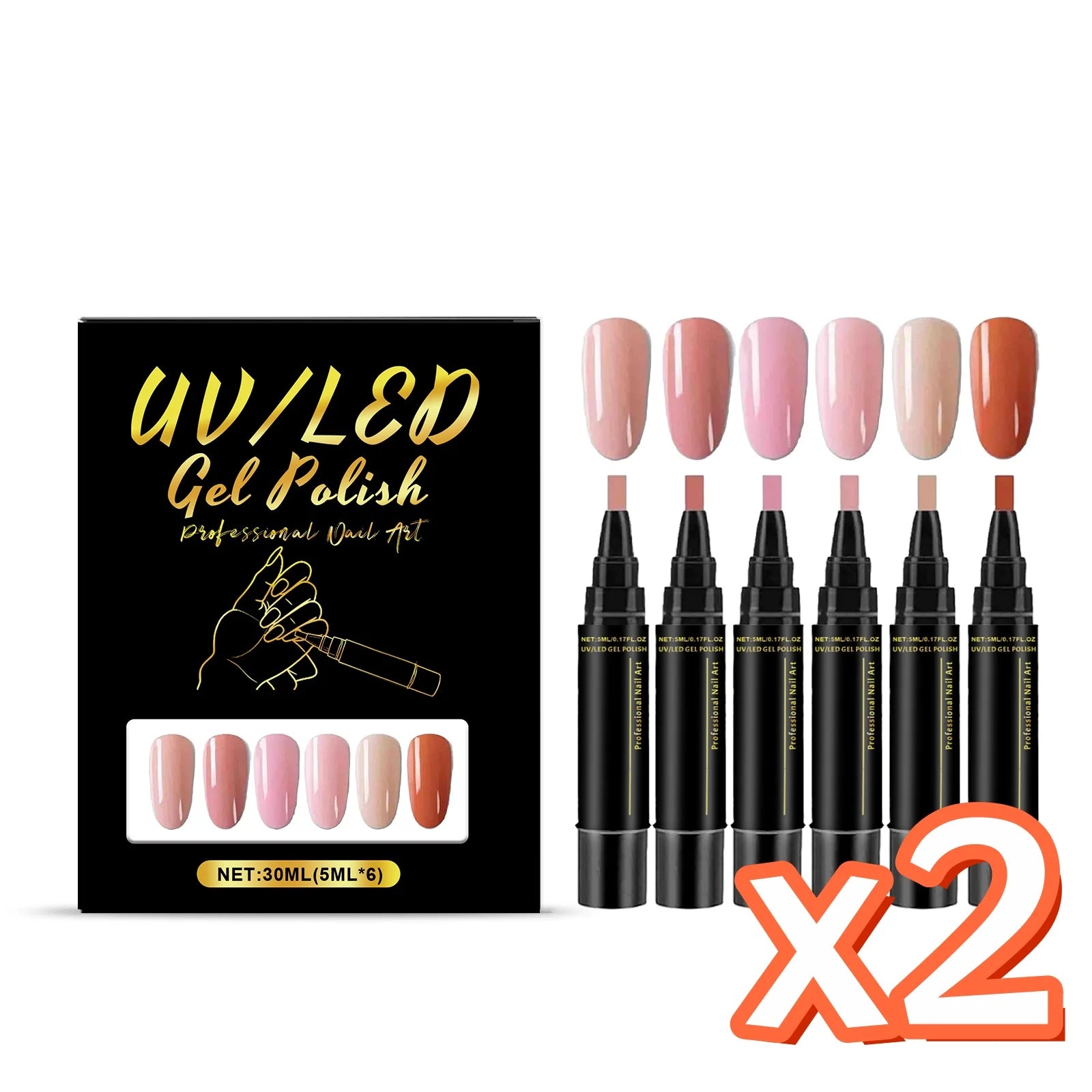 6-Color Nail Art Pens Set – Quick Dry, Waterproof & High Pigment Nail Art Pen Set Zpaxo SET 2 x2PCS