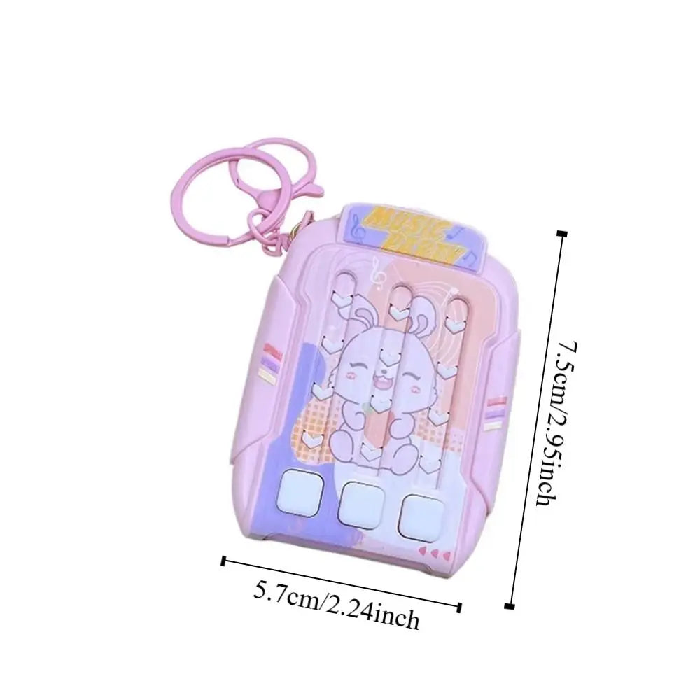 Cartoon Dancing Machine Keychain Rhythm Game Light Up Puzzle Solving Pendant Bag Charm Stress Relief Musical Challenge Keychain Zpaxo