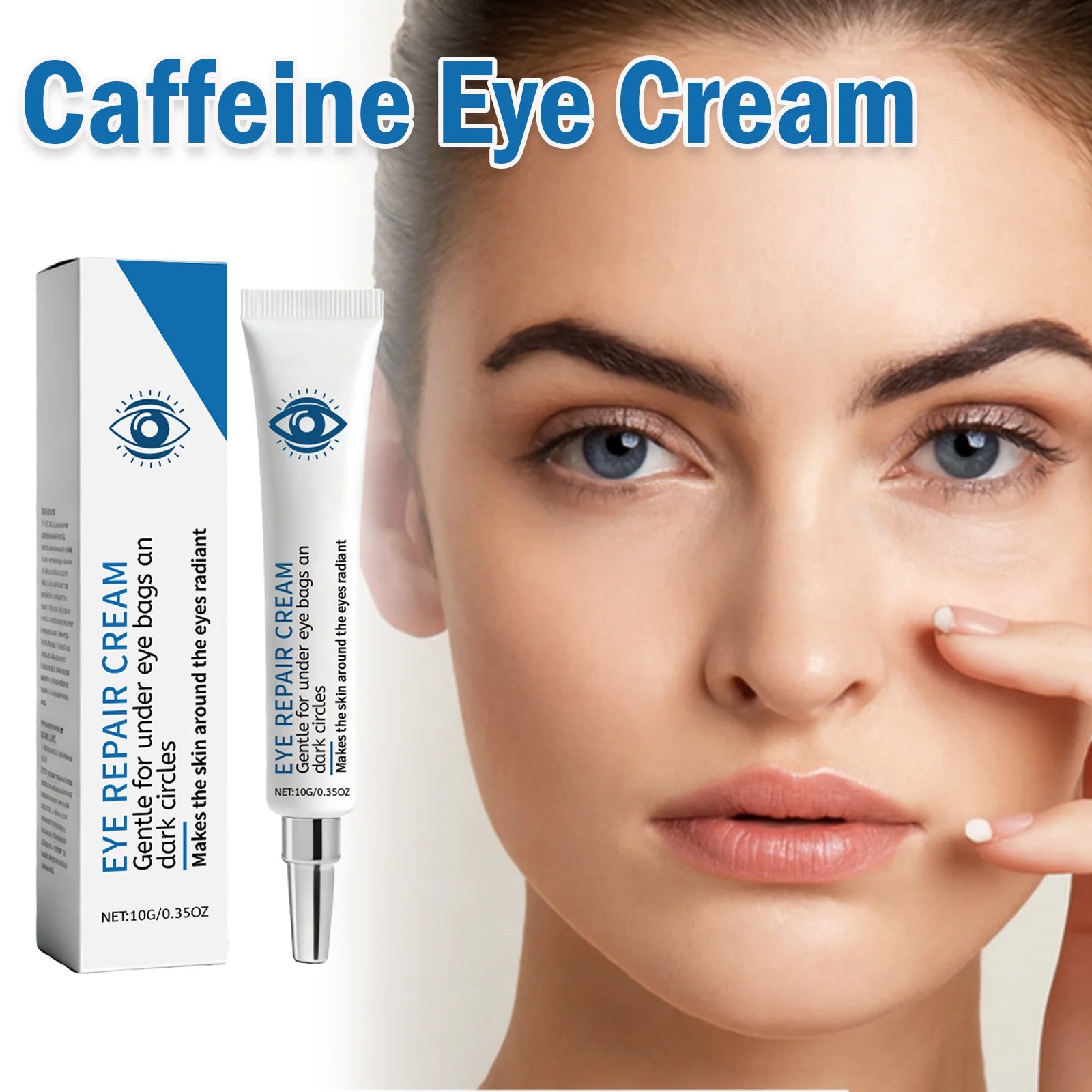 Caffeine Eye Cream for Dark Circles & Puffiness Anti-Aging Under Eye Treatment Cream Moisturizing Reduce Wrinkles Eye Care Zpaxo