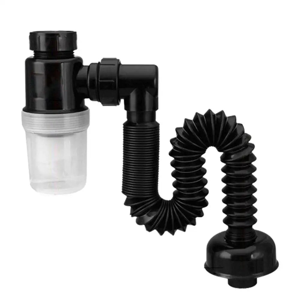 Flexible Drain Pipe Wash Basin Pipe Sink Sewer Drain Pipe Tube Anti Odor Drain Hose Extension Tube For Kitchen Cabinet Bathroom Zpaxo P type China Mainland