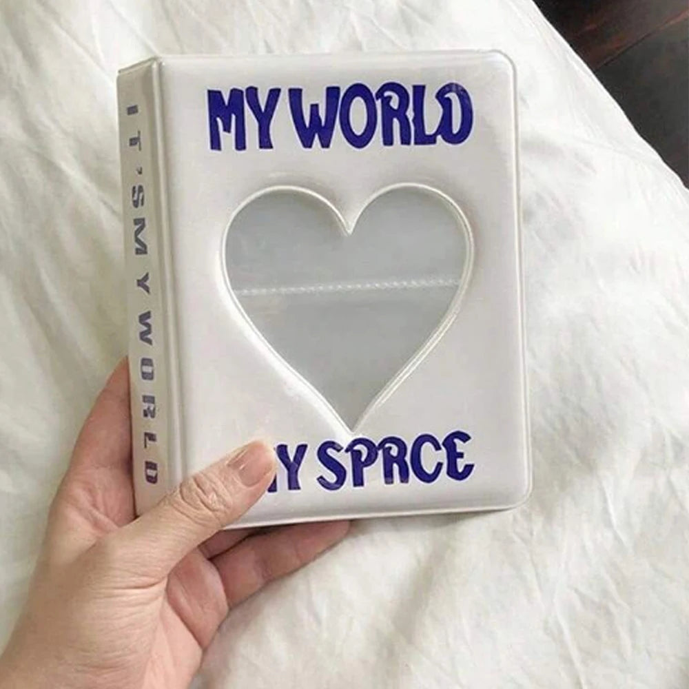 36/64Pockets Photocard Binder Photo Album Kpop Photocard Storage Collect Holder Heart Hollow Book Zpaxo
