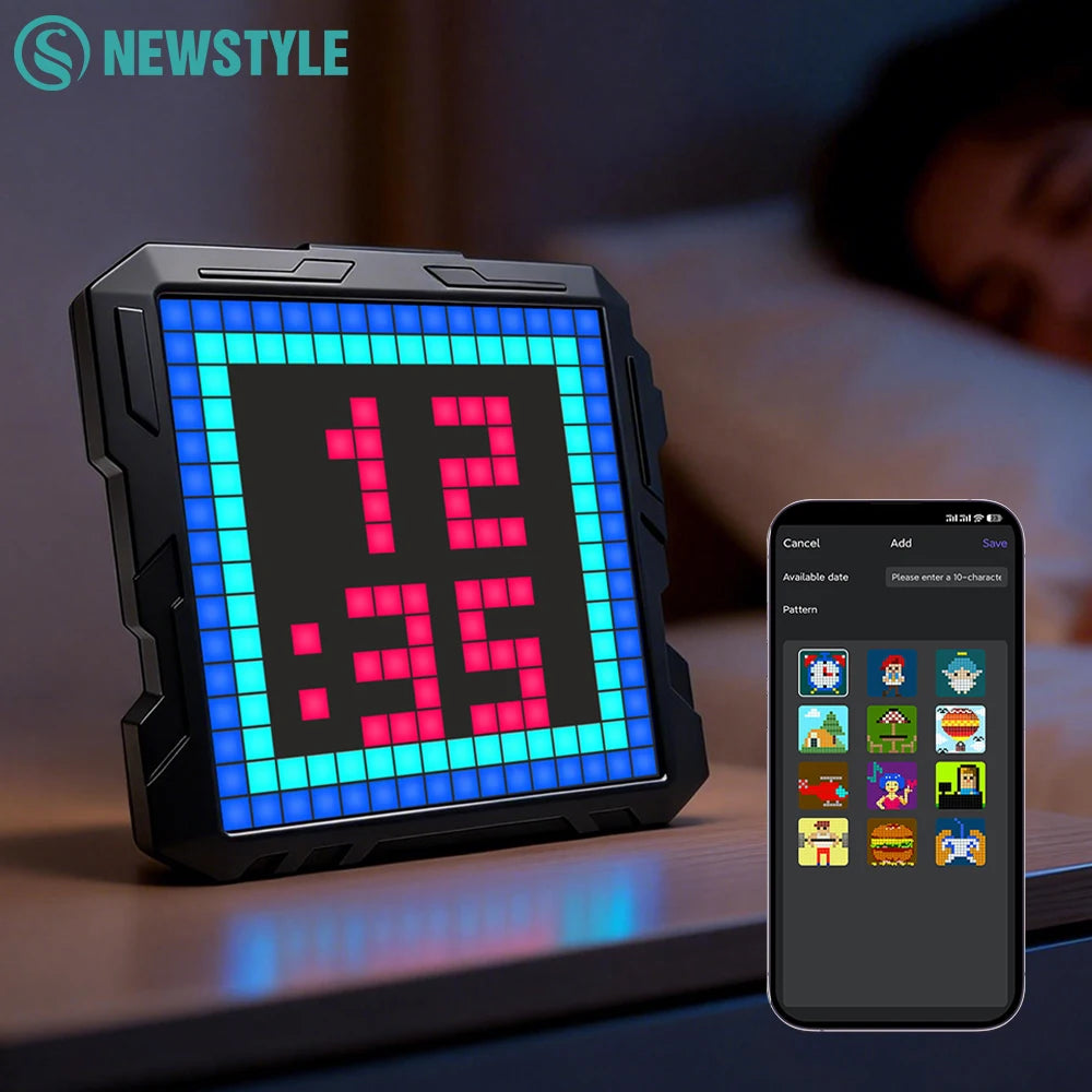 Smart Pixel Art Digital Night Light LED Panel Display Cool Animation Frame with APP Control For Gaming Room Decoration Gifts Zpaxo