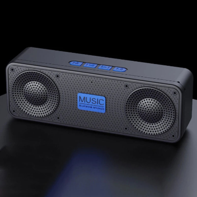 2026 NEW Portable Bluetooth Speaker Wireless High Fidelity Surround Sound Box TF Card FM Radio Outdoor Camping Party Loudspeaker Zpaxo Blue
