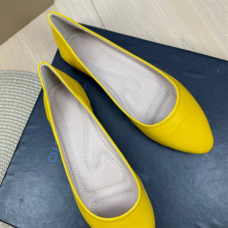 Flat Shoes for Women Spring and Autumn 2025 New Shallow Mouth Pointed Toe Boat Shoes Plus Size Women's Shoes Zapatos De Mujer Zpaxo