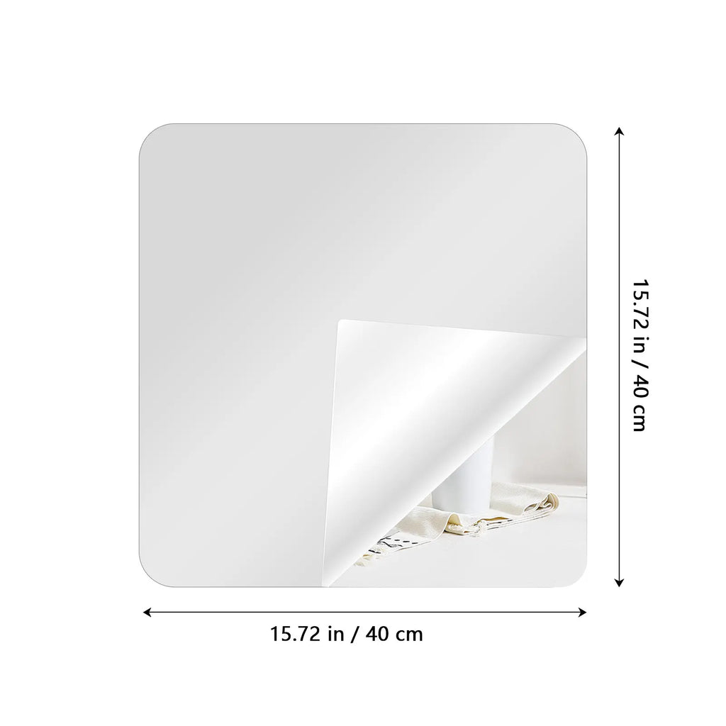 Square Acrylic Mirror Sheet Large Wall Mounted Safe Reflection