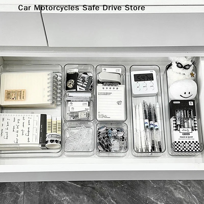 CMStackable Acrylic Drawer Organizer Adjustable Divider Trays