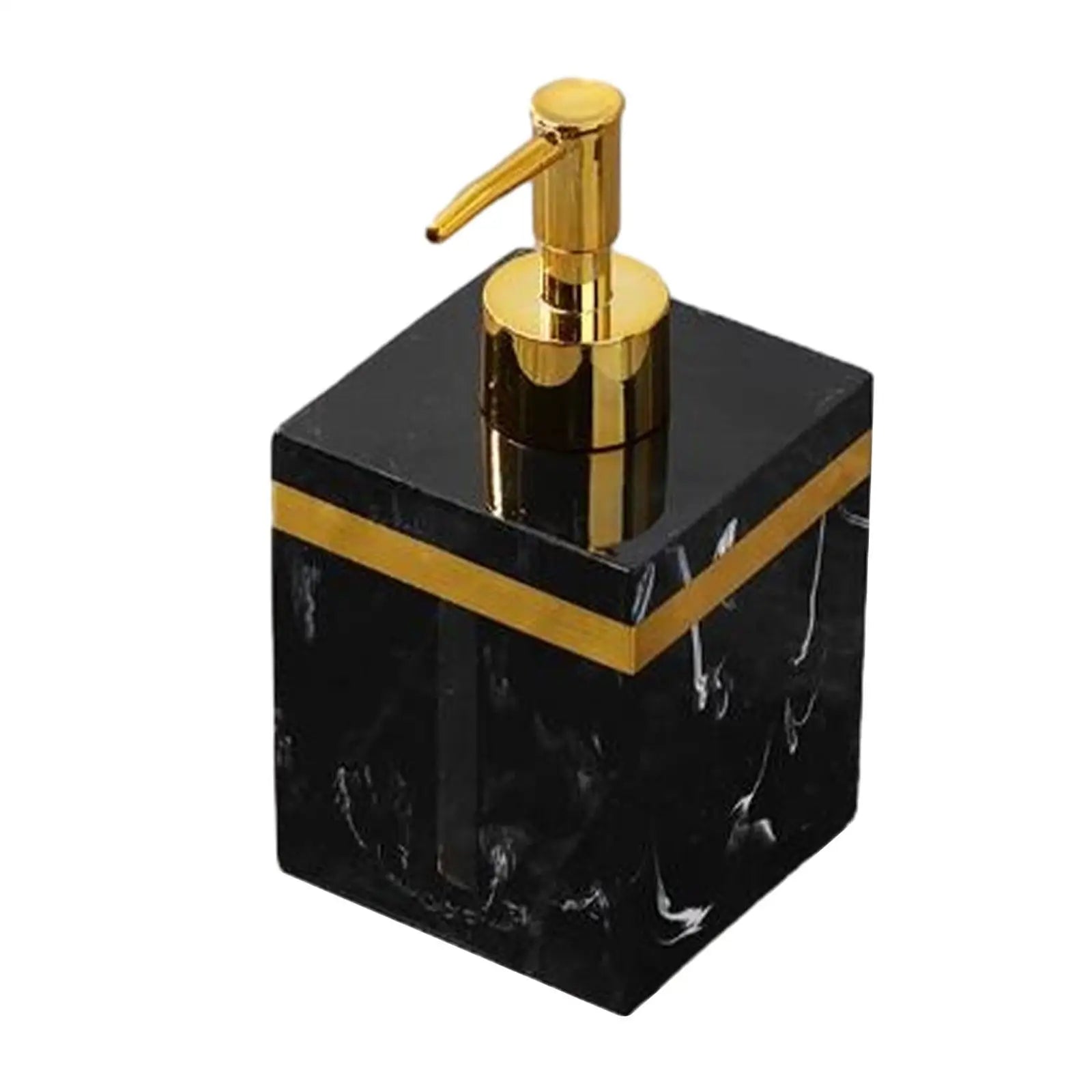 Marble Texture Soap Dispenser Resin Leakproof Hand Soap Liquid Dispenser for Kitchen Laundry Room Hotel Countertop Bathroom Zpaxo 400ml Black