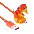 Funny Dog Fast Charger Cable Data Cable For Phone Android Type-C Mobile Phone Charging Data Line Prank Gifts Phone Accessories ﻿ Zpaxo Orange for Android