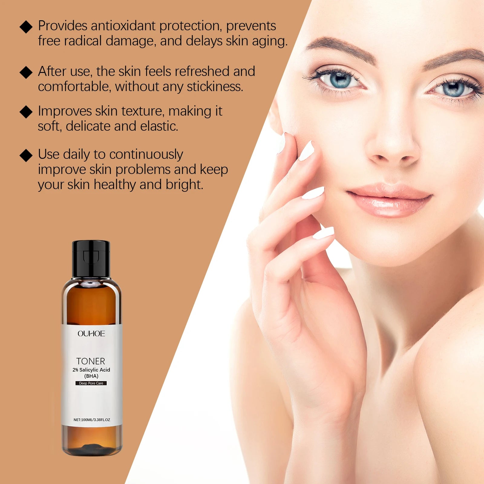 Salicylic Acid Toner – Acne, Pore Minimizing & Brightening 100ml Facial Toner Zpaxo