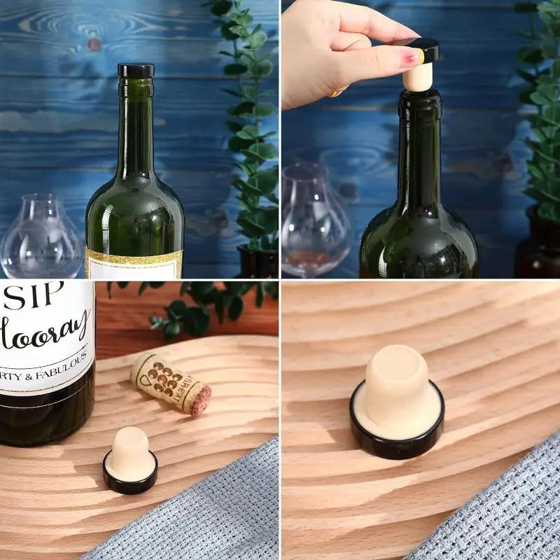 10-Pack T-Shaped Wine Bottle Cork Stoppers – Reusable Seal