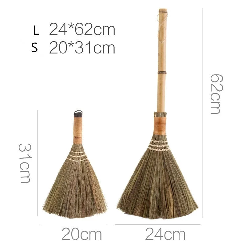 Japanese Handmade Straw Broom – Bamboo Floor Sweeping Brush Handmade Straw Broom Zpaxo