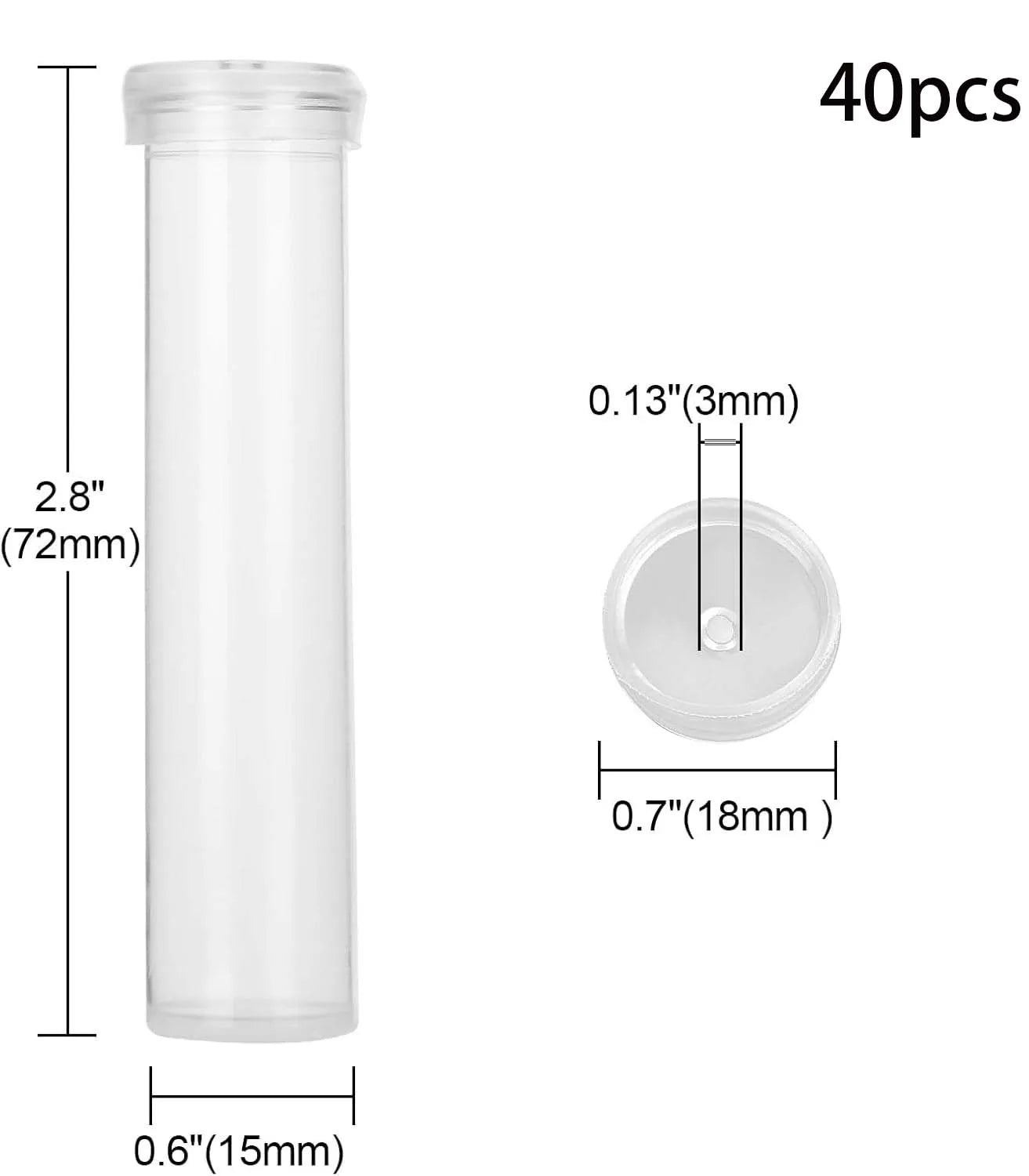 10/20/40pcs Floral Water Tubes for Flower Arrangements, Rose Flower Water Tubes Clear Plastic Rose Water Tubes with Picks Zpaxo 40pcs