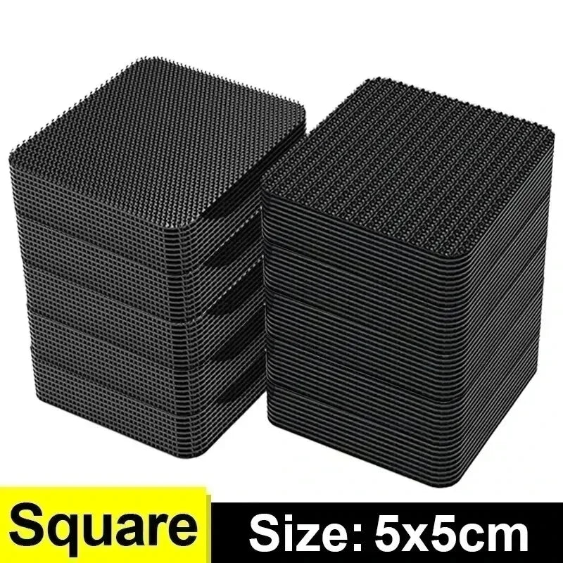 New Carpet Fixing Stickers Double Faced High Adhesive Car Carpet Fixed Patches Home Floor Foot Mats Anti Skid Grip Tapes Zpaxo Square 30pairs