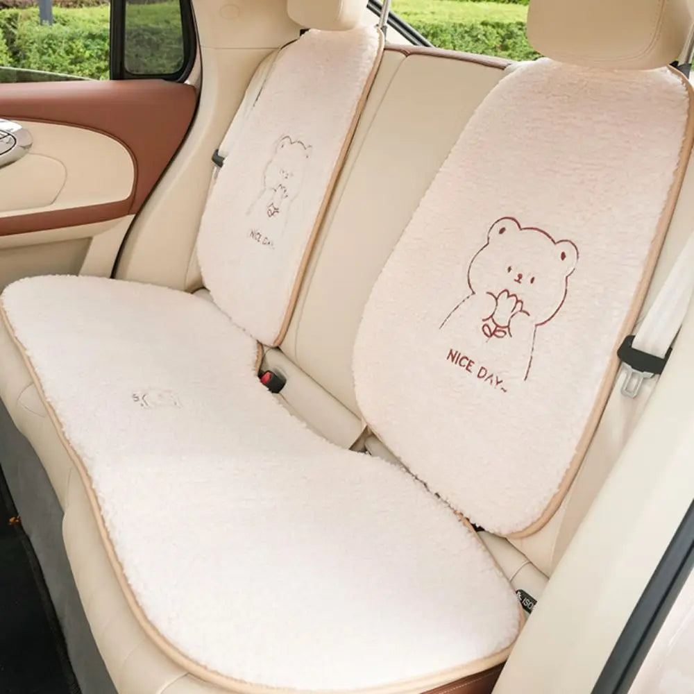 Furry Anti Slip Car Warm Seat Cushion Soft Universal Winter Cartoon Zpaxo