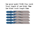 5Pcs JigSaw Blades Curve Cutting Jigsaw Blades Woodworking Saw Blades for Wood Fast Cutting Tools Jig Saw Blade Tool Accessories Zpaxo T118A 1pack