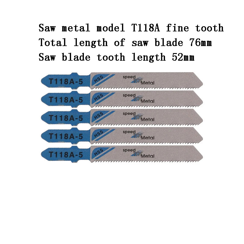 5Pcs JigSaw Blades Curve Cutting Jigsaw Blades Woodworking Saw Blades for Wood Fast Cutting Tools Jig Saw Blade Tool Accessories Zpaxo T118A 1pack