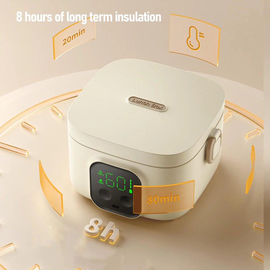 Electric Lunch Box Food Warmer Portable Insulation Mode Rechargeable