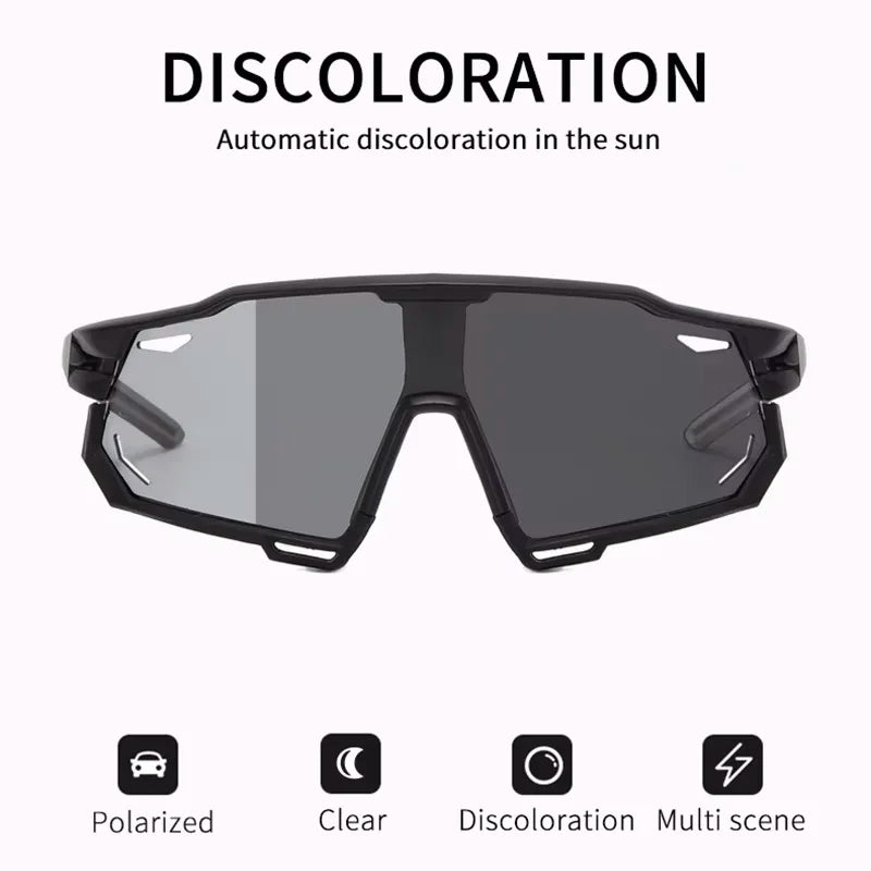 Polarized Sports Glasses Photochromic Men's and Women's Bike Eyewear Outdoor MTB Cycling UV400 Sunglasses Road Bicycle Goggles Zpaxo