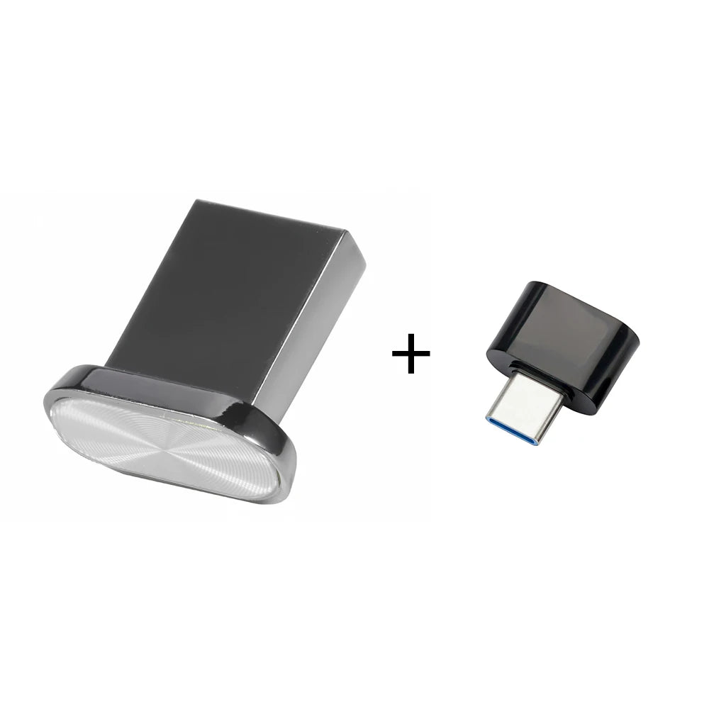 Zsuit 10pcs/lot Usb Flash Drive 64GB Metal Pendrive 32GB Memory Stick 3.0 2.0 Waterproof Flash Disk With Type-c Free LOGO Cle Zpaxo 3.0-32GB Silver