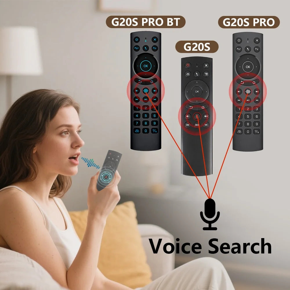G20S Voice Remote Control G20SPro BT Wireless Air Mouse Gyroscope Zpaxo