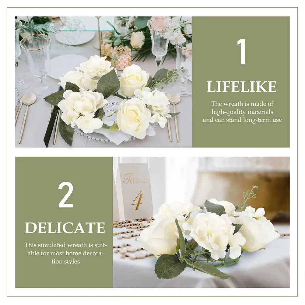 Decorative Artificial Wreath Romantic Fresh Atmosphere Table Decor