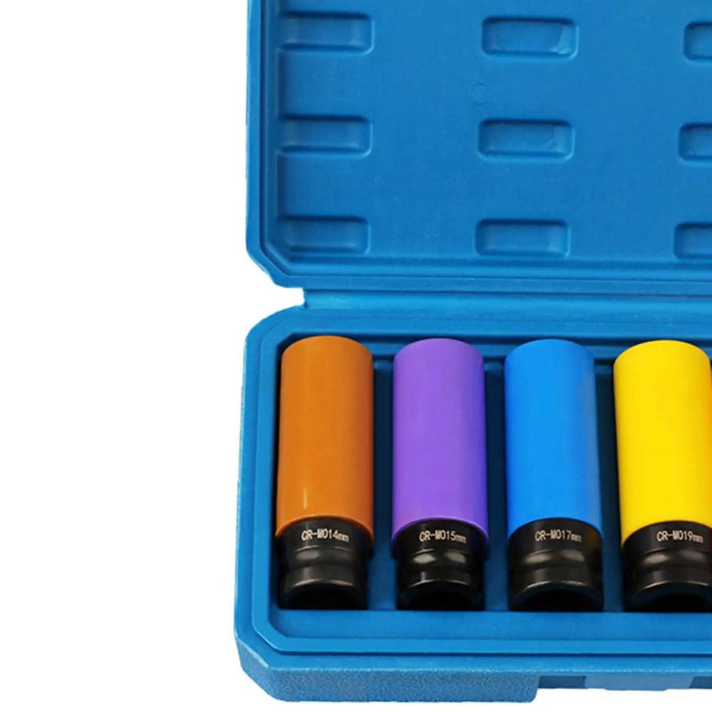 Wheel Socket Set Wheel Protector Impact Socket with Storage Case 1/2 inch Drive Thin Socket Set for Men Husband Dad durable Zpaxo