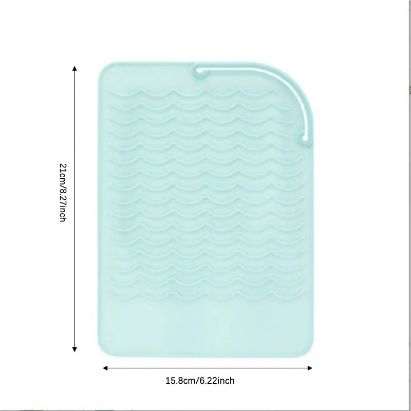 Non-Slip Silicone Heat Resistant Pad Multifunctional Insulation Mat for Hair Straightener Heat Curling Stick Curler Flat Irons Zpaxo
