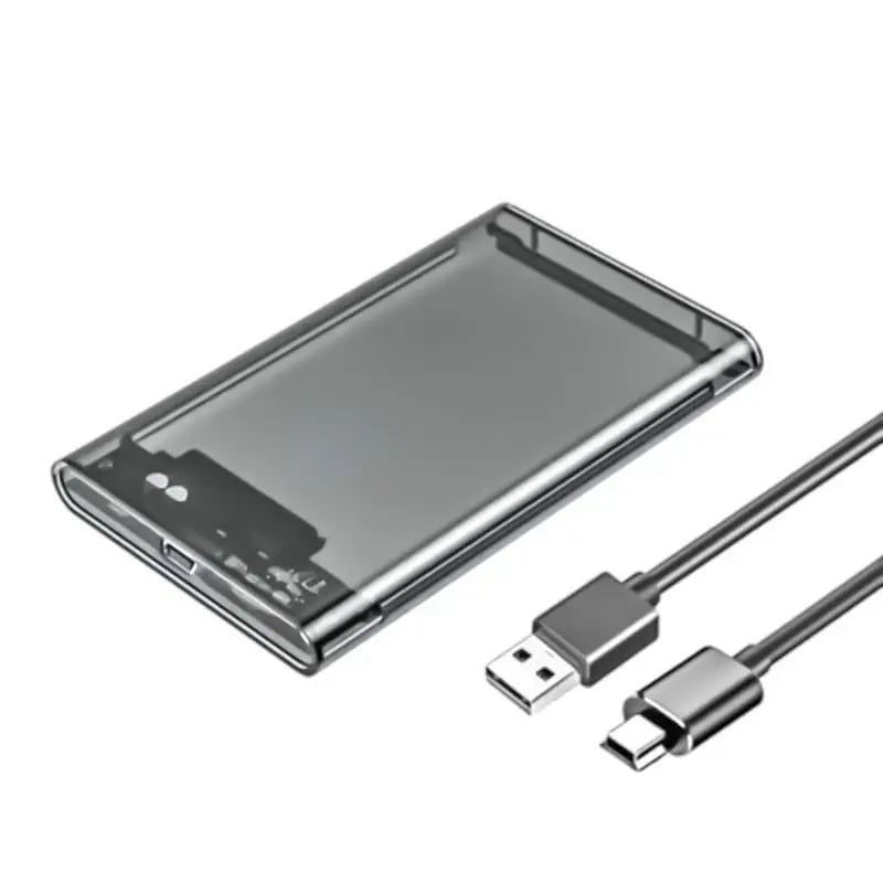 652F Durability 2.5Inch External Hard Disk Box Enclosure for HDD with Plugs and Play Functionality Gray Hard Disk Case Zpaxo