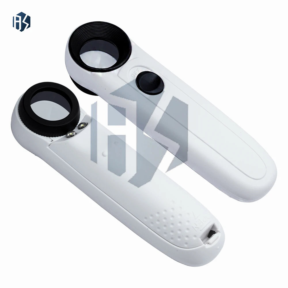 15X Handheld Glass Loupe Portable Pocket Magnifier 2 LED Lights Zpaxo
