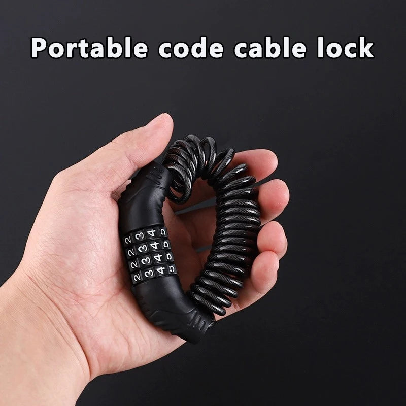 Bicycle Lock Bike Mini 4 Digit Password Wire Mountain Frame Durable