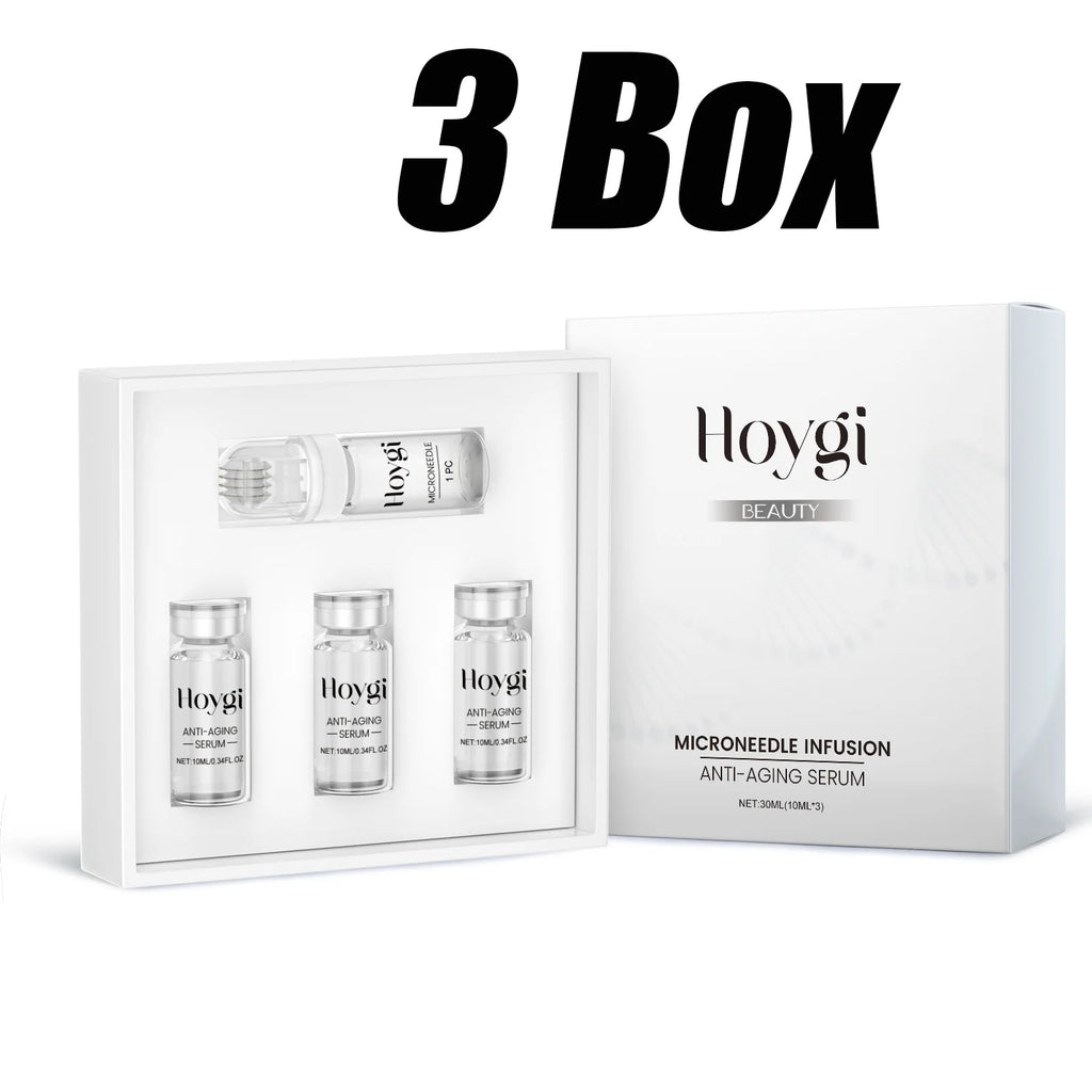 Hoygi Hyaluronic Acid Microneedle Roller Set – Anti-Aging Serum Microneedle Roller Serum Set Zpaxo 3 Boxed
