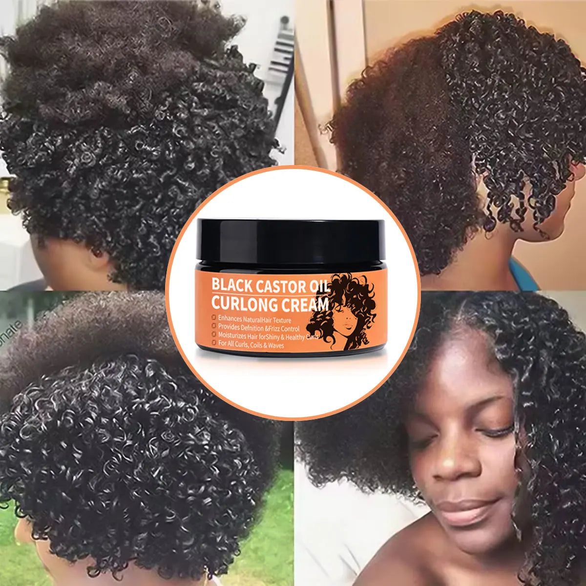 Black Castor Oil Curl Defining Cream – Anti-Frizz & Hydrating Curl Defining Cream Zpaxo Default Title