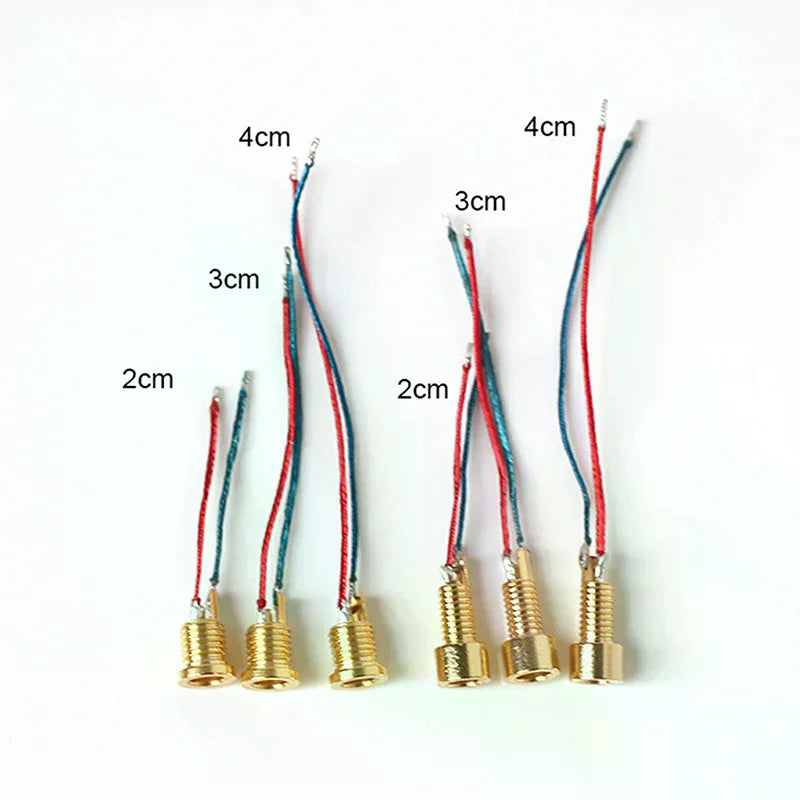 Universal Pin Socket Female Socket With Soldering Wire Mmcx Pure Copper Gold Plated Built-in Hreaded Nut Holder Zpaxo