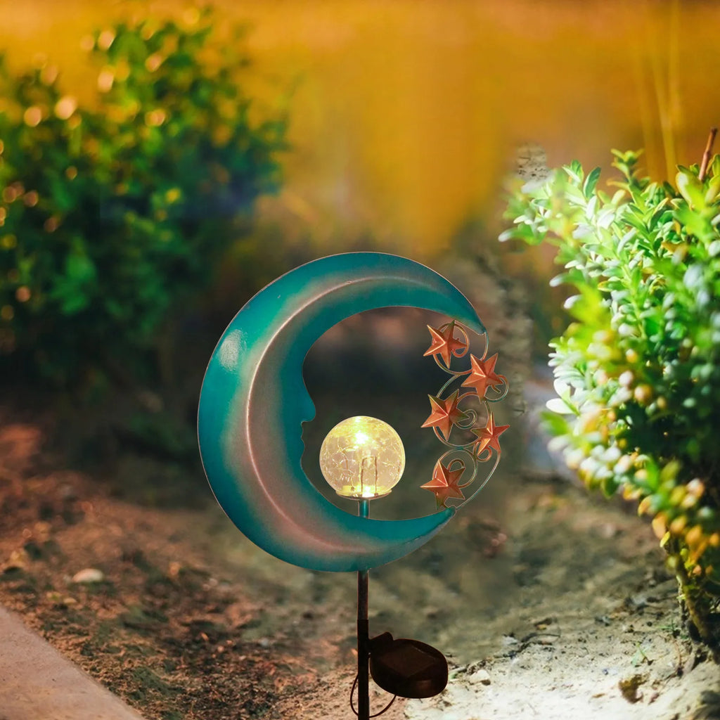 Blue Moon Solar Lighs Outdoor Powered Landscape Light Stars Ramadan Zpaxo