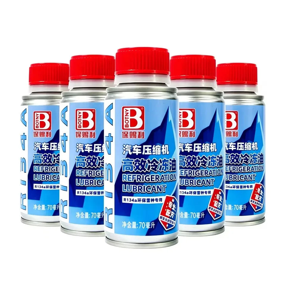 New 1/2/3/5PCS 70ML R134a Car AC Compressor Lubricant Oil Improve Cooling Efficiency Reduce Noise Protect Air Conditioning Parts Zpaxo 5 PCS