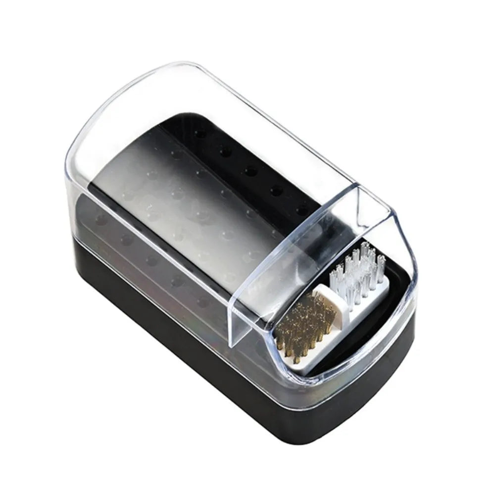 New 30 Holes Nail Drill Bits Organizer Box Acrylic Nail Salon Nail Art Display Stand Nail Art Drill Bit Holder Home Nail Art Zpaxo Black